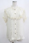 axes femme / ビッグフリルフェミニンブラウス M 生成り H-25-08-21-066-AX-BL-NS-ZH