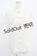 axes femme / ビッグフリルフェミニンブラウス M 生成り H-25-08-21-066-AX-BL-NS-ZH