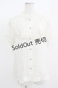 axes femme / ビッグフリルフェミニンブラウス M 生成り H-25-08-21-066-AX-BL-NS-ZH