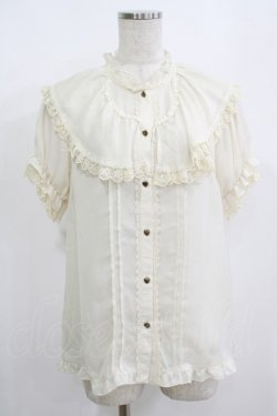 画像1: axes femme / ビッグフリルフェミニンブラウス M 生成り H-25-08-21-066-AX-BL-NS-ZH