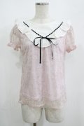Ank Rouge / Vフリルレーストップス M ピンク H-25-08-21-071-CA-TO-NS-ZH