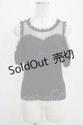 Ank Rouge / チュール切り替え肩開きトップス M ブラック H-25-08-21-072-CA-TO-NS-ZH