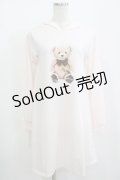 Ank Rouge / テディベアプリントパーカーワンピース M ピンク H-25-08-21-074-CA-OP-NS-ZH