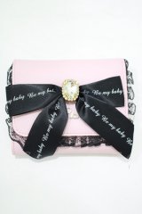Ank Rouge / ビジューリボン財布  ピンク H-25-08-21-079-CA-ZA-NS-ZH