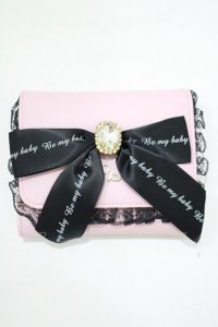 Ank Rouge / ビジューリボン財布  ピンク H-25-08-21-079-CA-ZA-NS-ZH