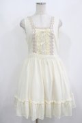 axes femme / レースアップカットワンピース M 生成り H-25-08-21-016-AX-OP-NS-ZH