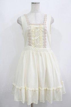 画像1: axes femme / レースアップカットワンピース M 生成り H-25-08-21-016-AX-OP-NS-ZH