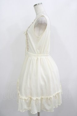 画像2: axes femme / レースアップカットワンピース M 生成り H-25-08-21-016-AX-OP-NS-ZH