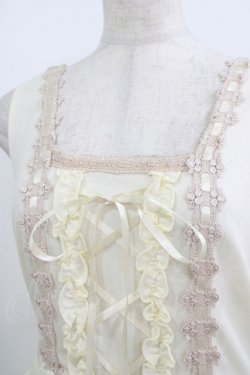 画像4: axes femme / レースアップカットワンピース M 生成り H-25-08-21-016-AX-OP-NS-ZH