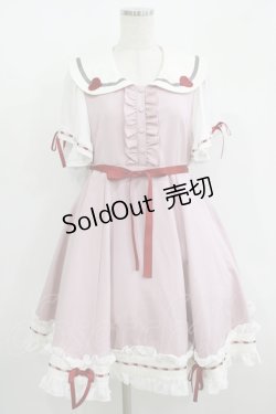 画像1: DearMyLove / ラブレターワンピース M ピンク H-25-08-21-020-EL-OP-NS-ZH