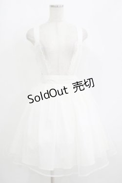 画像1: DearMyLove / しっぽ付うさみみオーガンジージャンスカ M オフ H-25-08-21-023-EL-OP-NS-ZH