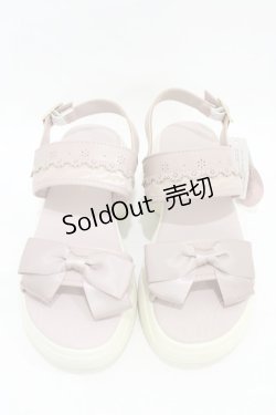 画像1: m petit by misako / AMリボンスニーカーサンダル LL ピンク H-25-08-22-001-LO-SH-NS-ZH