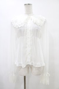 BABY,THE STARS SHINE BRIGHT / シフォンベビードールブラウス Free オフ H-25-08-22-036-BA-BL-NS-ZH