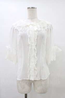 画像1: BABY,THE STARS SHINE BRIGHT / シフォン5分袖ブラウス Free オフ H-25-08-22-037-BA-BL-NS-ZH