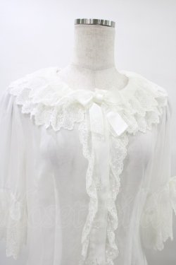 画像4: BABY,THE STARS SHINE BRIGHT / シフォン5分袖ブラウス Free オフ H-25-08-22-037-BA-BL-NS-ZH