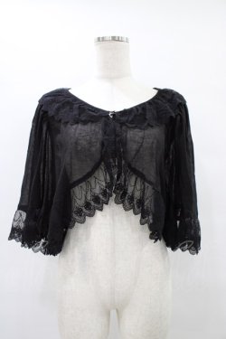 画像1: BABY,THE STARS SHINE BRIGHT / Classy Roseラメケープ風ボレロ Free ブラック H-25-08-22-053-BA-TO-NS-ZH
