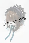 ALICE and the PIRATES / 星を巡る海賊船と空と海の境界柄ヘッドドレス  グリーン H-25-08-22-008-PA-AC-NS-ZH