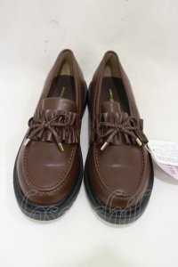 m petit by misako / AMフリルリボンローファー LL ブラウン H-25-08-22-1001-LO-SH-NS-ZH