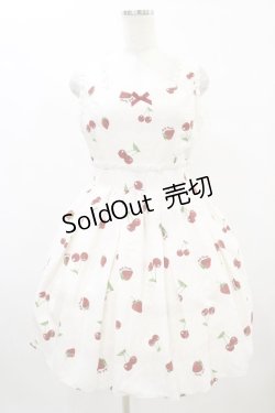 画像1: Ank Rouge / LacyCherryberryウエスト切替ジャンパースカート M ピンク H-25-08-22-1006-CA-OP-NS-ZH