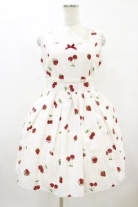 Ank Rouge / LacyCherryberryウエスト切替ジャンパースカート M オフ H-25-08-22-1007-CA-OP-NS-ZH