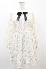 Ank Rouge / マイスウィートピアノコラボ総柄ワンピース M オフ H-25-08-22-1017-CA-OP-NS-ZH