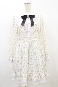 Ank Rouge / マイスウィートピアノコラボ総柄ワンピース M オフ H-25-08-22-1017-CA-OP-NS-ZH