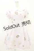 Ank Rouge / SweetDonutsリボンブローチワンピース M ピンク H-25-08-22-1018-CA-OP-NS-ZH