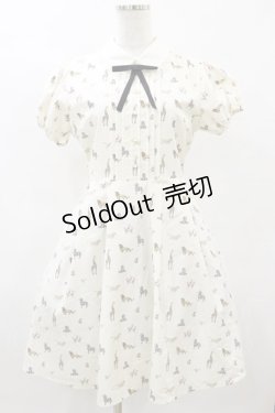 画像1: Ank Rouge / ライオン・キング総柄ワンピース M オフ H-25-08-22-1022-CA-OP-NS-ZH