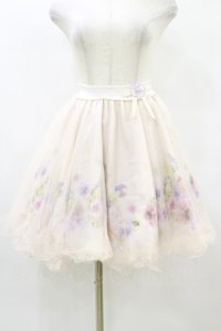 axes femme POETIQUE / パンジー柄スカート M ピンク H-25-08-22-1028-AX-SK-NS-ZH
