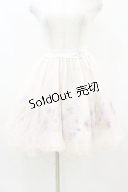 画像1: axes femme POETIQUE / パンジー柄スカート M ピンク H-25-08-22-1028-AX-SK-NS-ZH