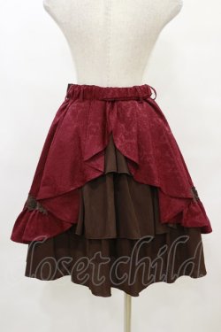 画像2: axes femme / ベルト付きジャガードスカート M ボルドー H-25-08-22-1029-AX-SK-NS-ZH
