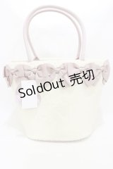 m petit by misako / NINA'Sコラボ リボンファーバッグ  オフ/ピンク H-25-08-22-1003-LO-BG-NS-ZH