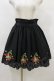 画像1: Ank Rouge / ストロベリー刺繍ローンスカート M ブラック H-25-08-22-1032-CA-SK-NS-ZH (1)
