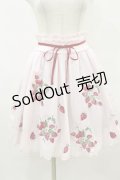 Ank Rouge / ストロベリー刺繍ローンスカート M ピンク H-25-08-22-1033-CA-SK-NS-ZH