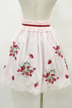 画像2: Ank Rouge / ストロベリー刺繍ローンスカート M ピンク H-25-08-22-1033-CA-SK-NS-ZH