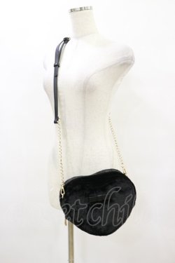画像1: m petit by misako / サンリオキャラクターズコラボ クロミ ハートポシェット  ブラック H-25-08-22-1004-LO-BG-NS-ZH