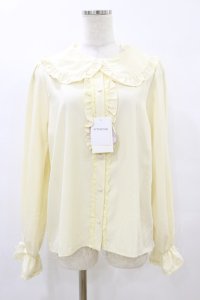 m petit by misako / AM マルエリフリルブラウス LL 生成り H-25-08-22-1040-LO-BL-NS-ZH