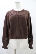 m petit by misako / AM バラレースニットカーディガン LL ブラウン H-25-08-22-061-LO-TO-NS-ZH