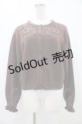 m petit by misako / AM バラレースニットカーディガン LL ブラウン H-25-08-22-061-LO-TO-NS-ZT313