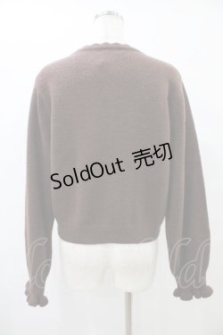 画像2: m petit by misako / AM バラレースニットカーディガン LL ブラウン H-25-08-22-061-LO-TO-NS-ZT313