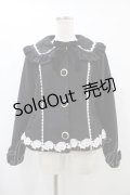 axes femme kawaii / ガーリーリボンショートコート M ブラック H-25-08-22-065-AX-CO-NS-ZH