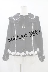 axes femme kawaii / ガーリーリボンショートコート M ブラック H-25-08-22-065-AX-CO-NS-ZH