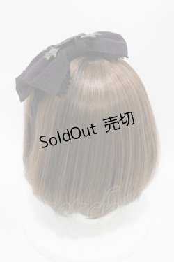 画像2: ALICE and the PIRATES / 悪魔猫と終末の砂時計柄リボンカチューシャ  パープル H-25-08-22-009-PA-AC-NS-ZH