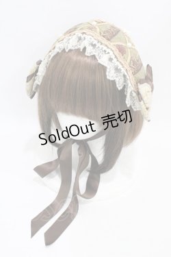 画像1: ALICE and the PIRATES / ラグナロク〜世界の終わりの物語〜柄ヘッドドレス  ブラウン H-25-08-22-014-PA-AC-NS-ZH