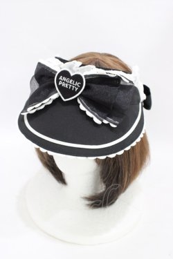 画像1: Angelic Pretty / Toy's Donut Dinerサンバイザー  ブラック H-25-08-22-002-AP-AC-NS-ZH