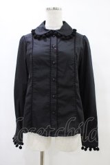 Angelic Pretty / Happyポンポンブラウス Free ブラック H-25-08-22-034-AP-BL-NS-ZH