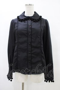 Angelic Pretty / Happyポンポンブラウス Free ブラック H-25-08-22-034-AP-BL-NS-ZH