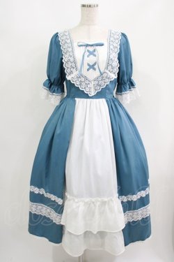 画像1: Chalmiere / シュエットワンピース M ブルー H-25-08-23-003-PU-OP-NS-ZH