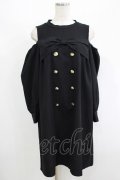 axes femme POETIQUE / リボンデザイン肩あきワンピース M ブラック H-25-08-23-027-AX-OP-NS-ZH