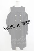 axes femme POETIQUE / リボンデザイン肩あきワンピース M ブラック H-25-08-23-027-AX-OP-NS-ZH